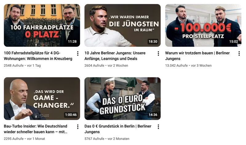 Immo-Empfehlung der Woche: YouTube-Kanal »Berliner Jungens«
