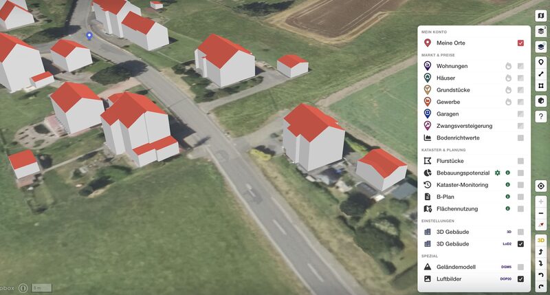 Alle 59,5 Mio. Gebäude jetzt auch in 3D auf unserer bundesweiten Flurkarte