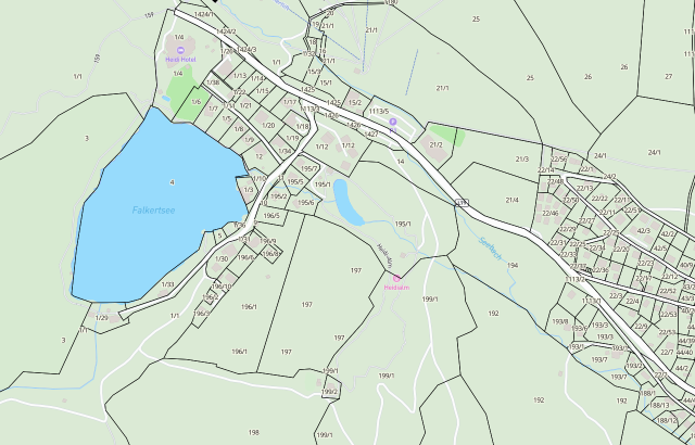 Katasterplan Falkertsee
