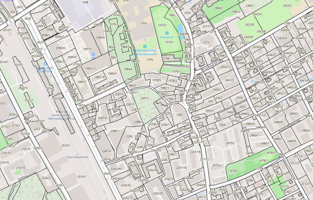 Katasterplan Graz-Jakomini