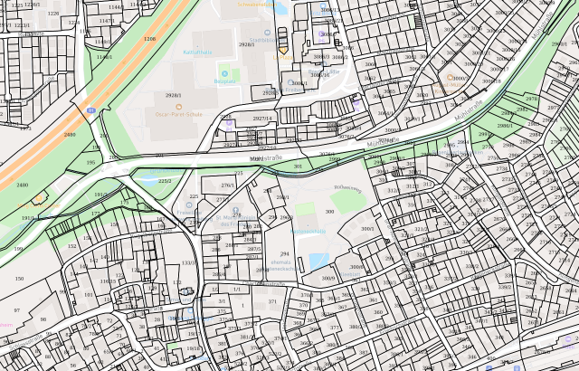 Flurkarte Freiberg am Neckar
