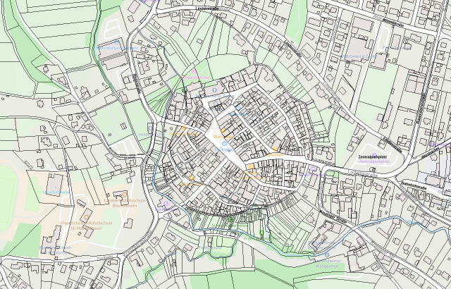 Flurkarte Bischofsheim in der Rhön