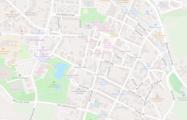 Flurkarte Neustadt in Sachsen
